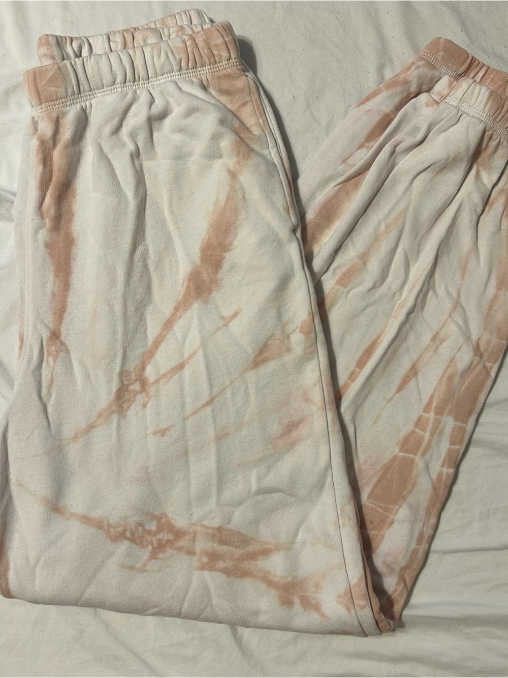 SO Tie-Dye Lounge Sweatpants - Blush & White